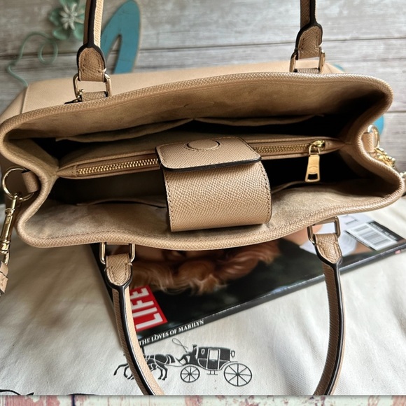 COACH NUDE BEIGE MARGOT CROSSBODY BAG / SATCHEL 57527 - Picture 8 of 16